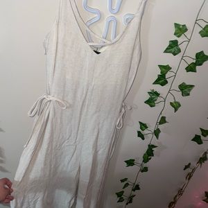 Cream Wide Leg Jumpsuit